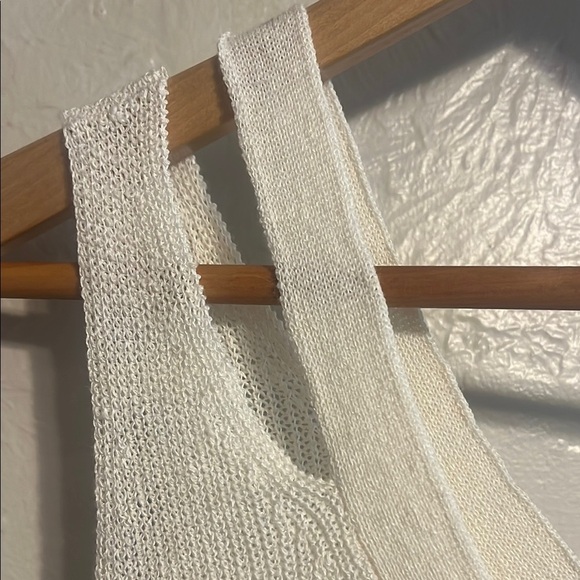 Halogen Cream Sleeveless Knit Top Large - Picture 3 of 6